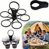 2PC Folding Cup Holder 6-layers Rotatable Portable Reusable Pocket sized Tea Wine Water Beverage Stand Six Cup Coffee Cup Holder