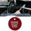 Engine Start Stop Button Cover Ignition Starter Switch Sticker for Ford Red