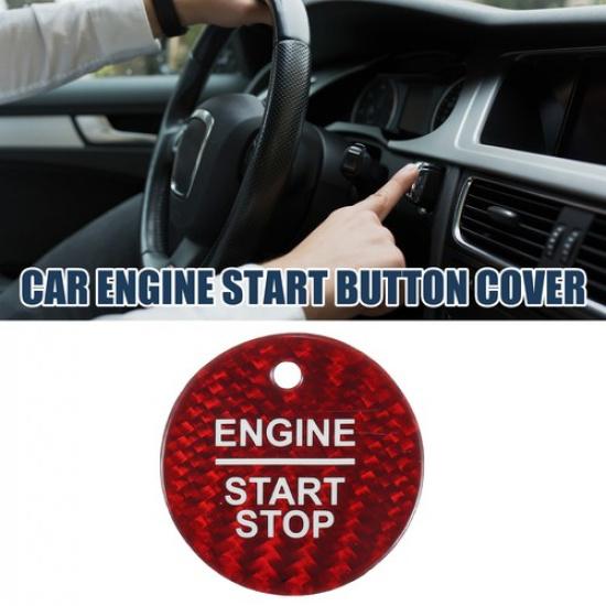 Engine Start Stop Button Cover Ignition Starter Switch Sticker for Ford Red