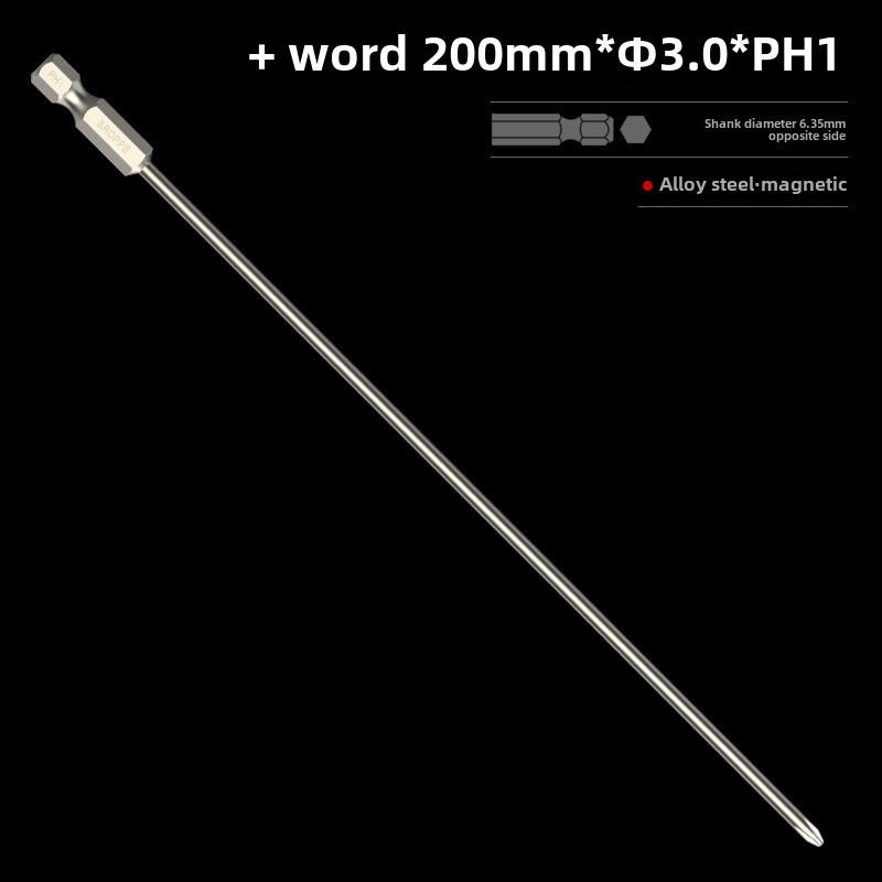 BROPPE Magnetic Cross Screwdriver with Electric Drill and Pneumatic Nozzle Head