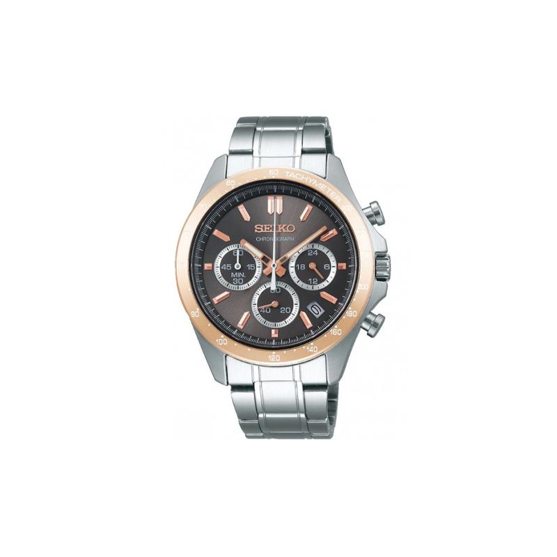 SEIKO Quartz Steel Strap men s watch silver dial SBTR026 серебряный