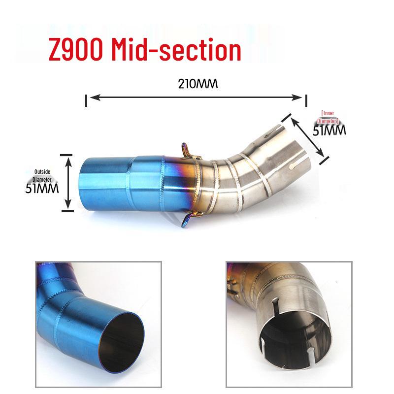 Z900 Stainless Steel Mid-Pipe Motorcycle Exhaust Connector