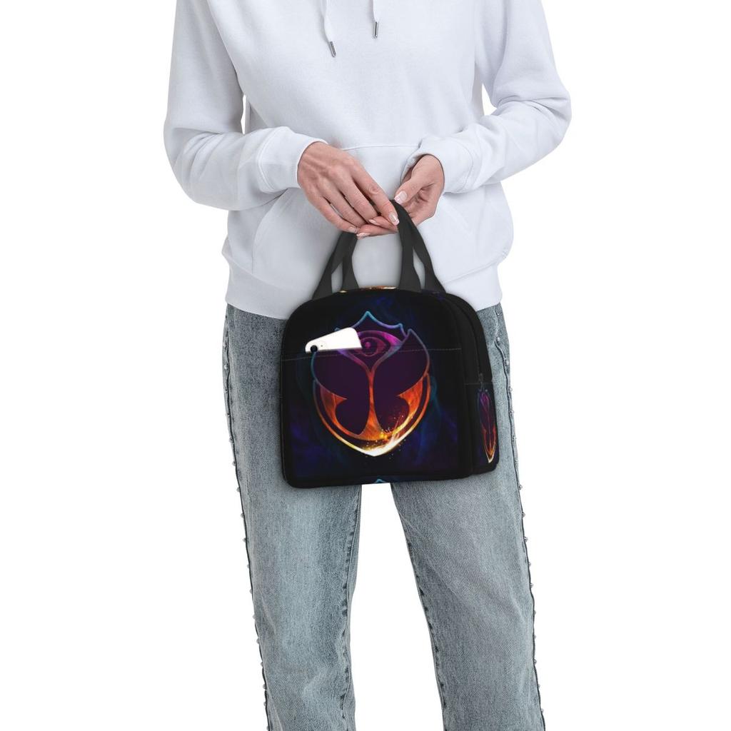 Tomorrowland Butterfly Insulated Lunch Bag for Women Kids Portable Food Boxes Thermal Lunch Box Tote