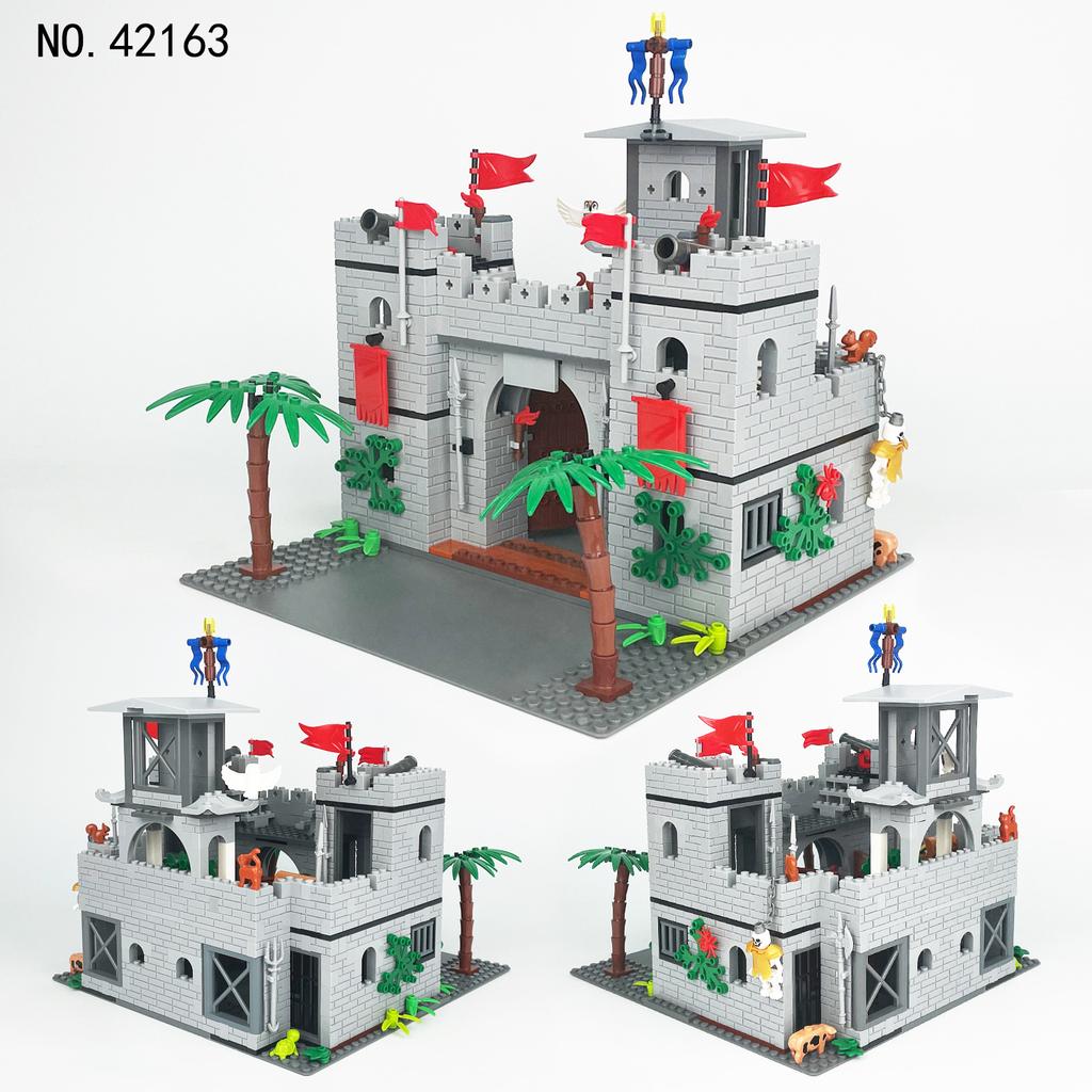 718pcs MOC Medieval Schel Hill Guardian Castle Building Blocks Children's Toys