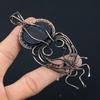 Lapis Lazuli Gemstone Copper Wire Wrap Beautiful Handmade Pendant Designer Jewelry