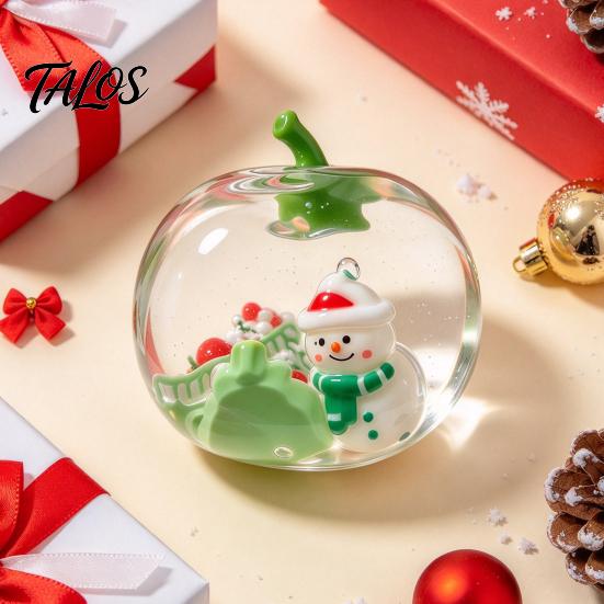 Cute Christmas Home Decoration Apple Squeeze Toy, Santa & Snowman Fidget TPR Material Stress Reliever Creative Relief Party Favors for Kids