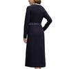 FILA Casual Fashion Knitted Long Sleeve Dress Women dresses Legendary-Blue F11W514301FNV