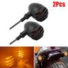 2/4 PCS Motorcycle Plastic Retro Grill Bullet Flasher Amber Turn Signal Indicator Light Lamp For Kawasaki Harley Honda