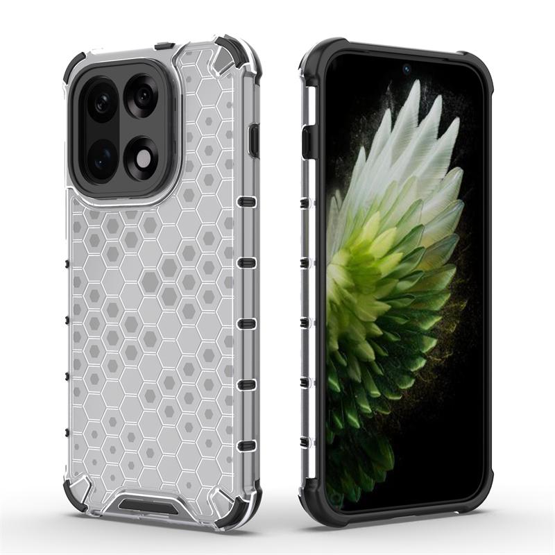 Transparent Phone Case For OnePlus 15 Anti-knock Honeycomb Armor Back Case For OnePlus 15 Cover For OnePlus 15 Case 6.78 Inch