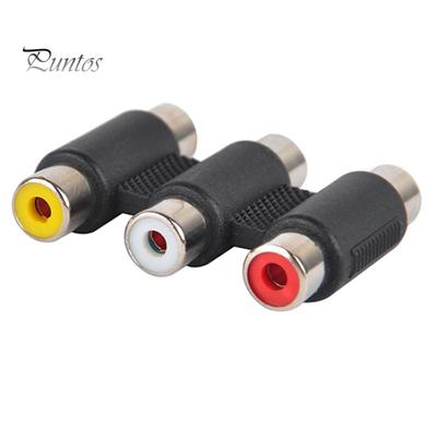 3 RCA AV Audio Video Buchse auf Buchse Koppler Adapter Verlängerung Kabel Komponente
