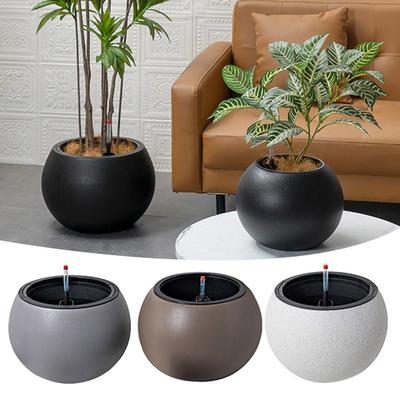 Plastic Hydroponic Planter Spherical Automatic Water-absorbing Planter Potted Flower Pot  Office