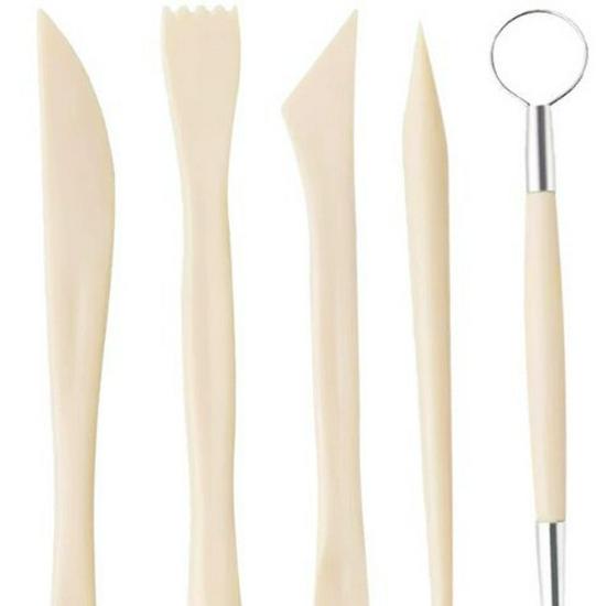 Wooden Pottery & Polymer Clay Sculpting Knife Set - DIY Pottery Tools