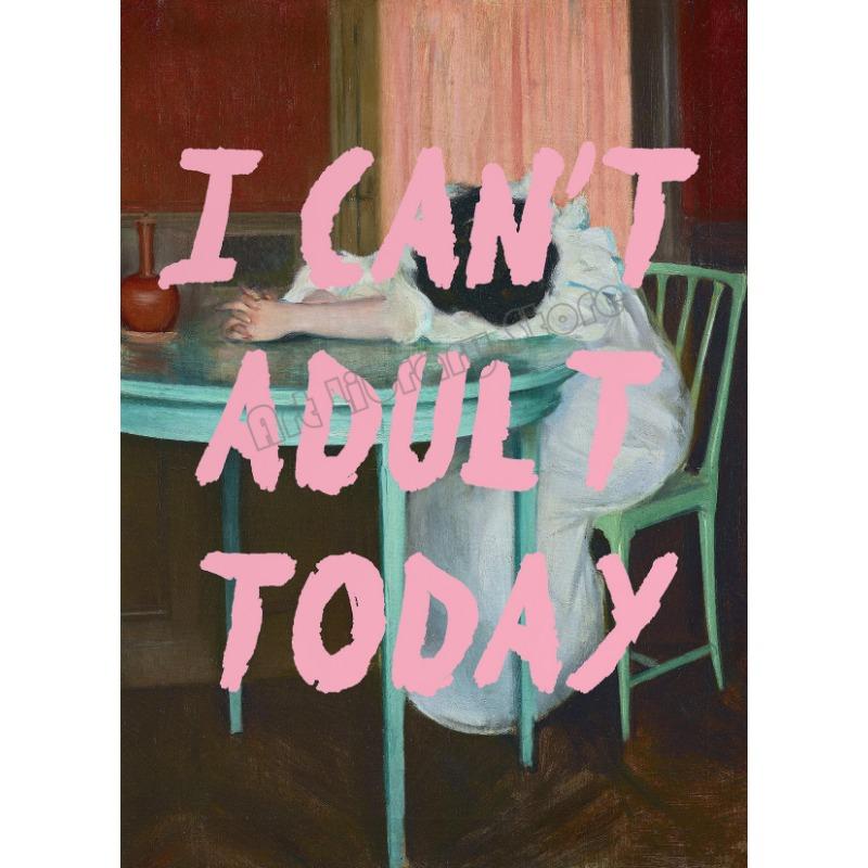 Funny Renaissance Artwork Shhh I'm Reading Bubble-Gum Lady Portrait Vintage Canvas Poster Wall Art Pictures Home Room Decor