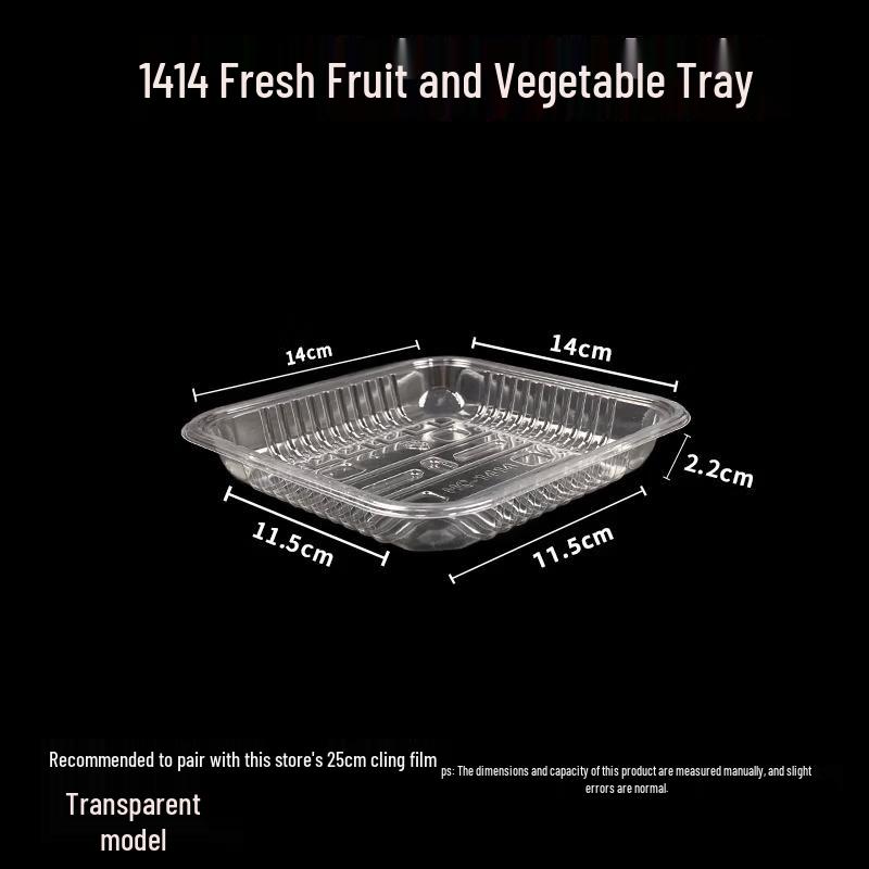 Transparent Disposable Rectangular Food Tray