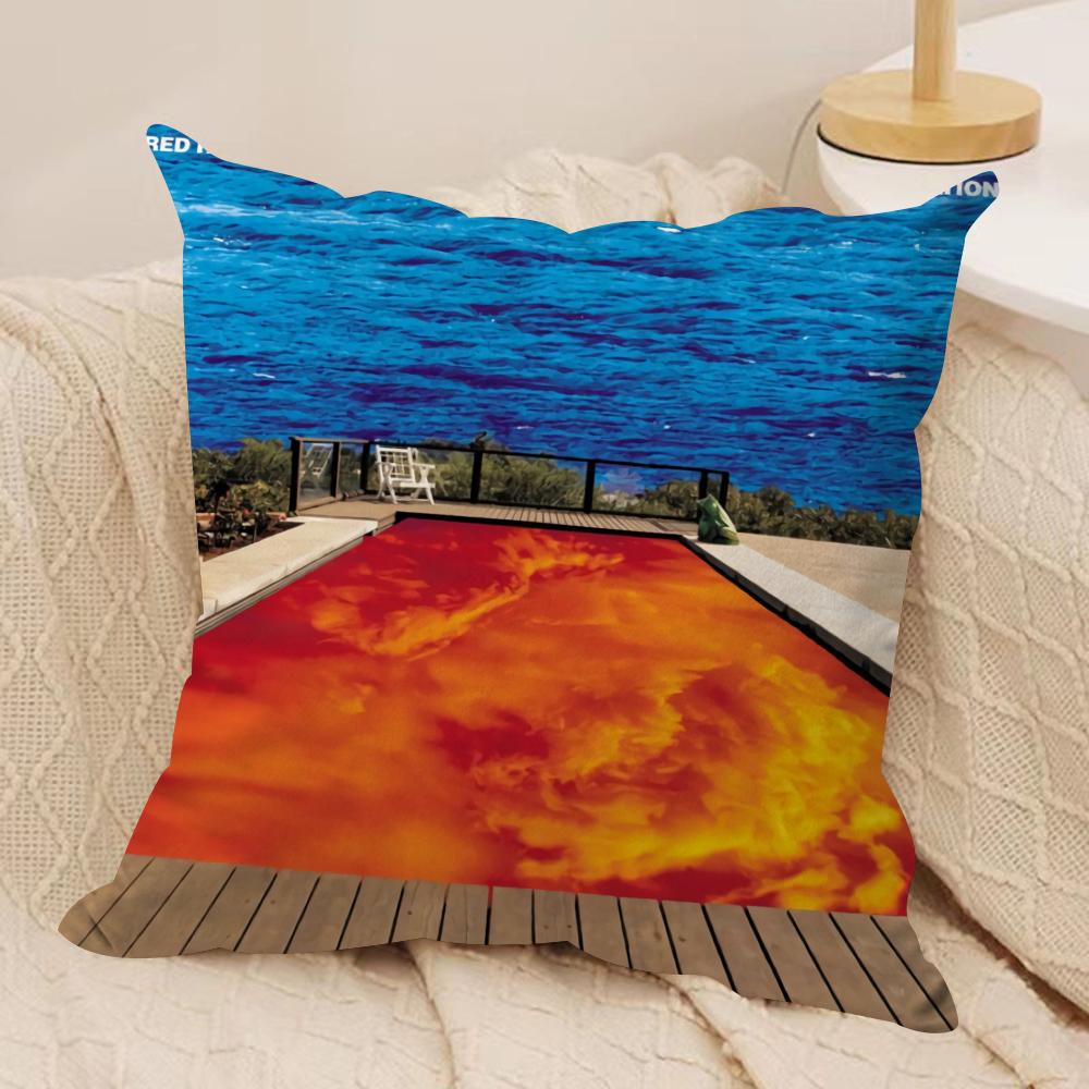 Hot Chili PPeppers Band Cushion Cover Soft Plush Fabric DoubleSided Printed Sofa Cushion Cover for All Seasons Home Decor Gift