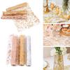 Metallic Gold Table Runner Sequin Glitter Mesh Roll Tablecloth for Wedding Event Birthday Party Home Decoration Christmas Supply