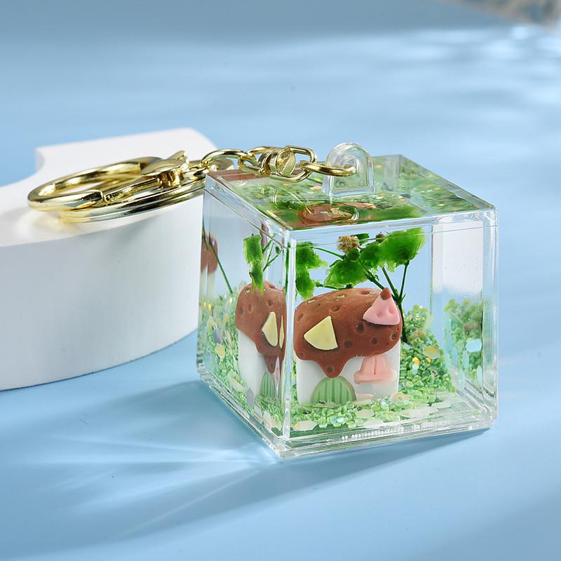 

Брелок-подвеска Акриловый аксессуар с дизайном песочного потока Для свиданий, подарка зелёный