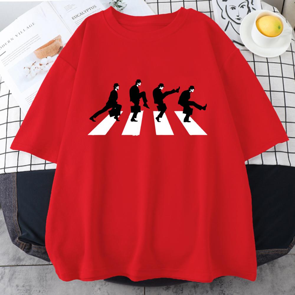Herre T-skjorte Monty Python The Ministry Of Silly Walks T-skjorte Gate Morsom Kortermet Bomull Oversized T-skjorte Personlighets-T-skjorte