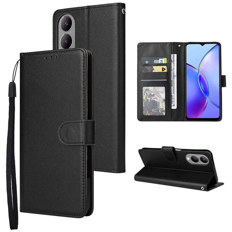 For Vivo Y17s 4G/Y28 5G/Y33t (2023)/Y36 5G (China)/Y36i 5G Case PU Leather Magnetic Flip Wallet Cover