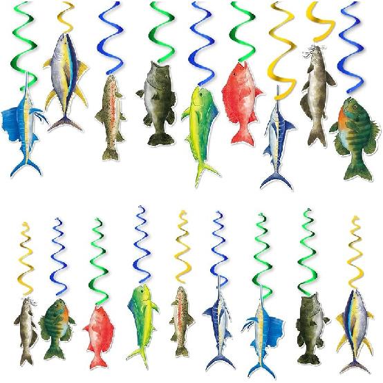 WERNNSAI Watercolor Dinosaur Party Hanging Swirl - 24Pcs Dinosaur Party Decorations for Girls Kids Birthday Baby Shower Foil Whirls Ceiling Streamers