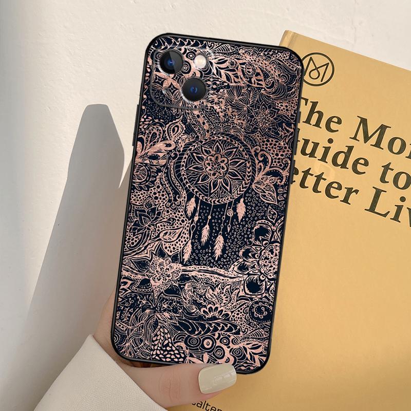 Dream Catcher Feather Wolf Phone Case For iPhone 17 16 14 13 12 11 15 Pro Max mini XR 16e 15 16 Plus 17 Air Full Cover