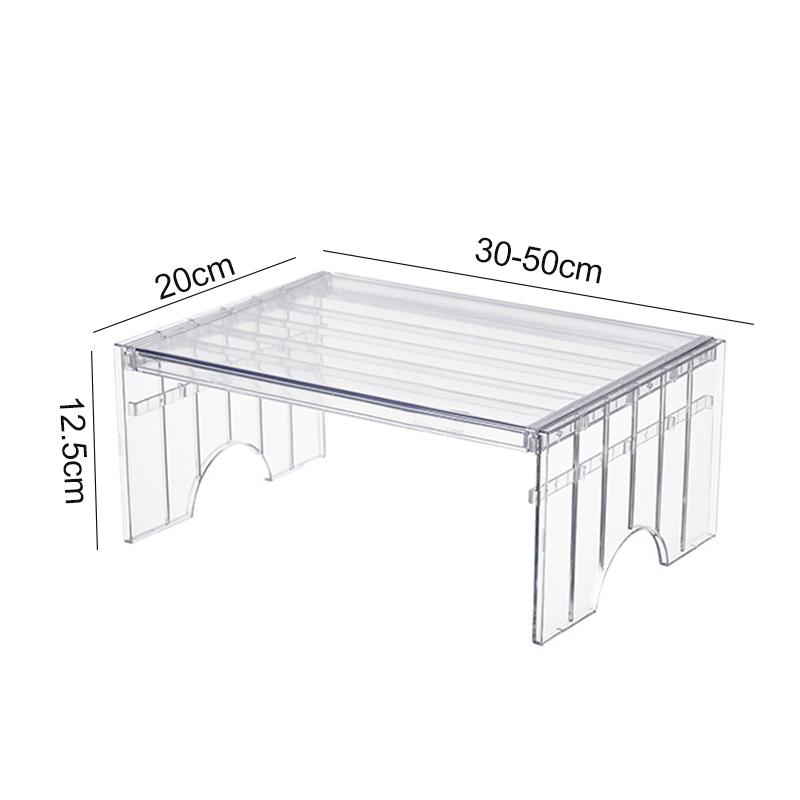 Adjustable Refrigerator Shelf Detachable Plastic Fridge Layered Separator Shelf Transparent Desktop Rack Space Save Organizer