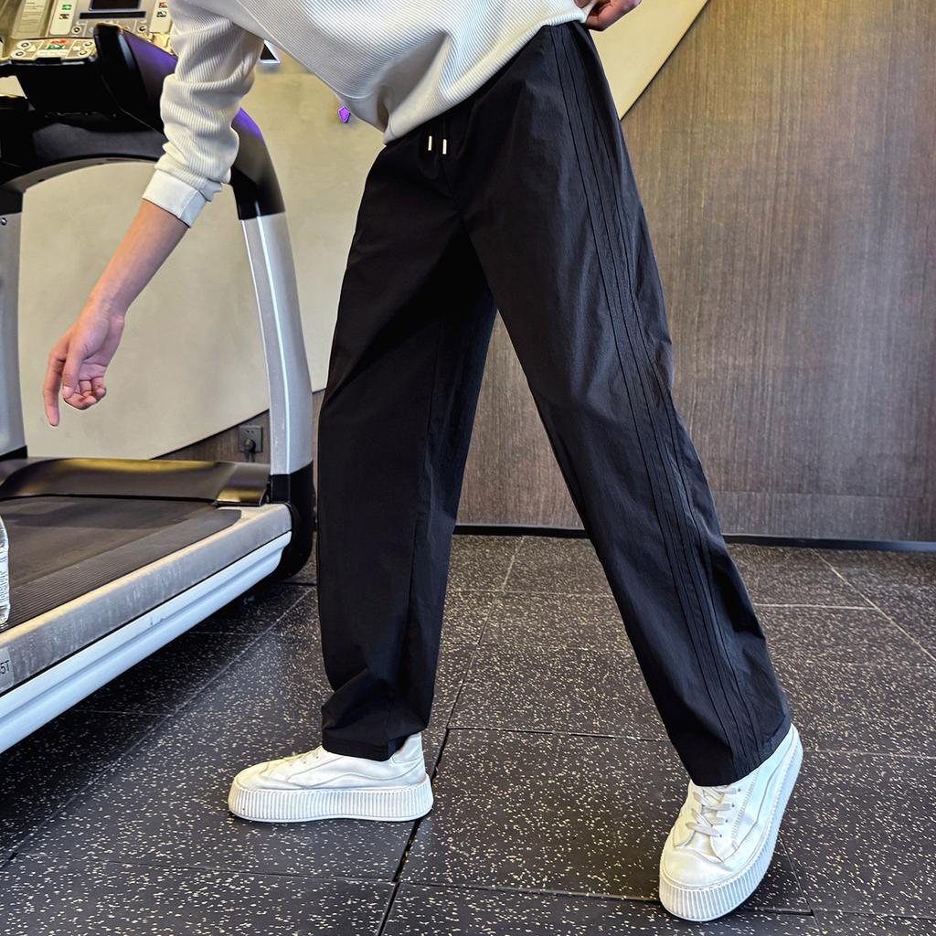 Super Large Size Spring and Summer Straight Casual Pants Men's High-end Trendy Sweatpants New Ruffian Handsome Trend Thin Pants