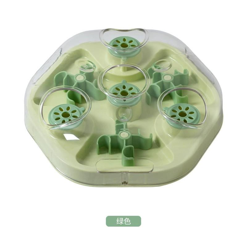 Cat Puzzle Feeder Toy - Slow Feed Interactive Maze Dry Food Treats ABS Material Indoor Use