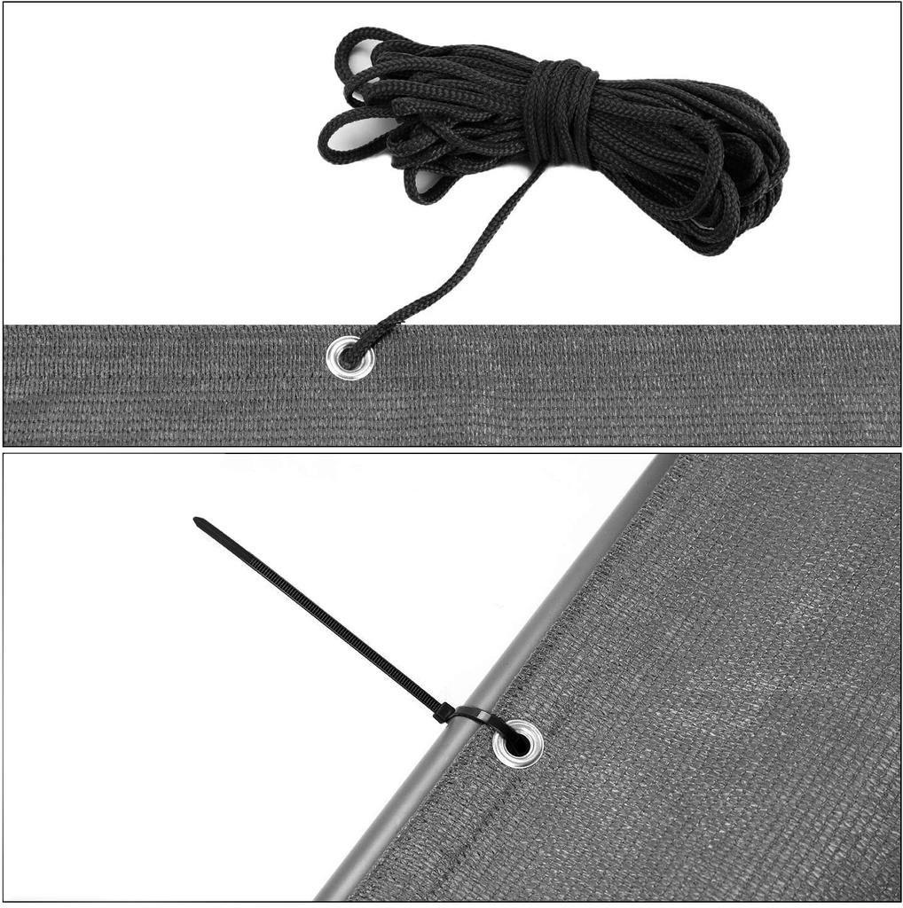 Balcony mat cover gray 1x7 m