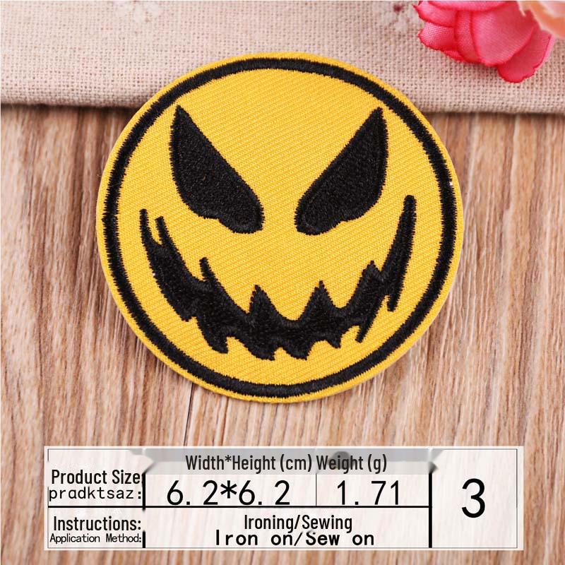 

Вышитая нашивка Yixiu Horror Emoji — украшение для одежды своими руками