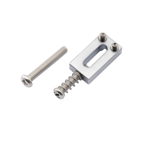 Musiclily Ultra 10.8mm Brass Bridge Saddles for Strat/Telecaster Electric Guitars, Chrome (Set of 6)