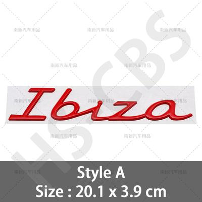 3D Metal Ibiza Emblem Car Rear Trunk Stickers Auto Body Decal Badge For Ibiza Letter Logo Decal Stickers Car Styling Accessories