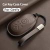 Leather Car Key Case Cover For Geely Galaxy L7 2022-2025 L6 Max 1.5t Plus Air Pro Galaxy L7 Max E8 E5 Car Key Shell Accessories