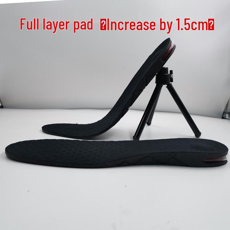 Height Boosting Sports Insoles: Shock-Absorbing, Invisible Air Cushion with Three-Layer, Four-Layer, and Half Pad Options for Men and Women