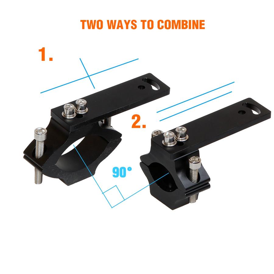 Aluminum Alloy Motorcycle LED Headlight Tube Fork Bracket Clamp Holder 22-36mm