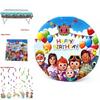 Vibrant Family Birthday Party Supplies Set With Cheerful Plates And Decor Elements