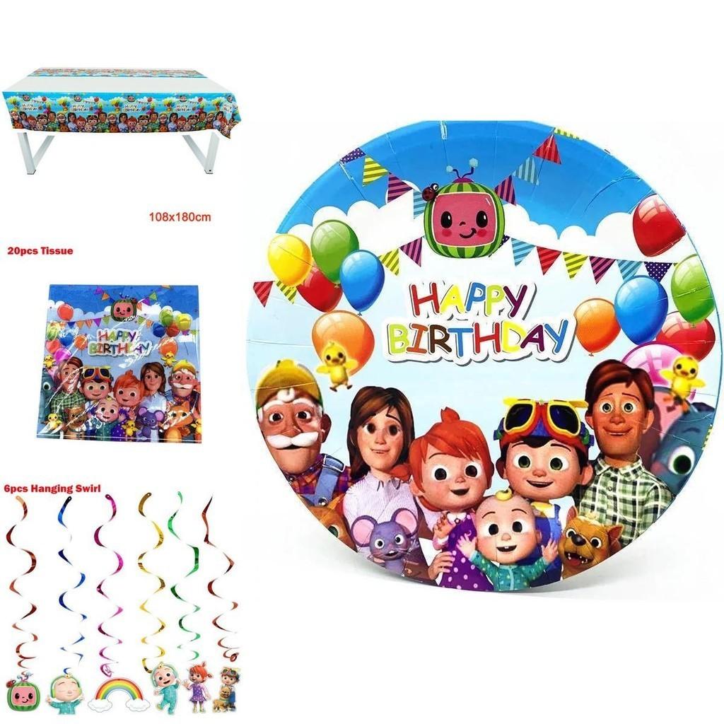 Vibrant Family Birthday Party Supplies Set With Cheerful Plates And Decor Elements