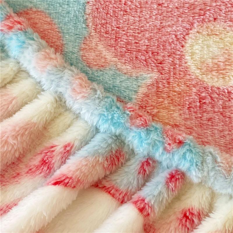 1pc Warm Bed Sheets for Winter Thick Flannel Fleece Fitted Bed Sheets Reactive Printed Drap De Lit Single/Queen/King Drap Housse