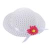 Children Straw Sun Hat Wide Brim Breathable Summer Beach Hat with Floral Ribbon Decoration Adjustable Size for Toddler Boys Girls