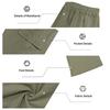 Men Linen Casual Outdoor Cargo Seven Shorts Multi Pocket Loose Fit Lightweight Drawstring Waist