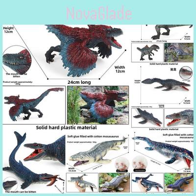 Mosasaurus Dinosaur Model Toy With Moving Jaw For Kids Educational Playroom Gift