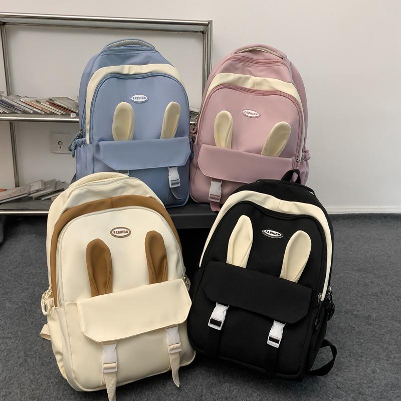 Japanese girl soft girl backpack large capacity cute rabbit schoolbag female high school junior high school student backpack tide