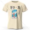Japanese Soda Pop Anime Printed 100% Cotton T-Shirt, Ultra Soft Round Neck Short Sleeve Tee for Men & Women