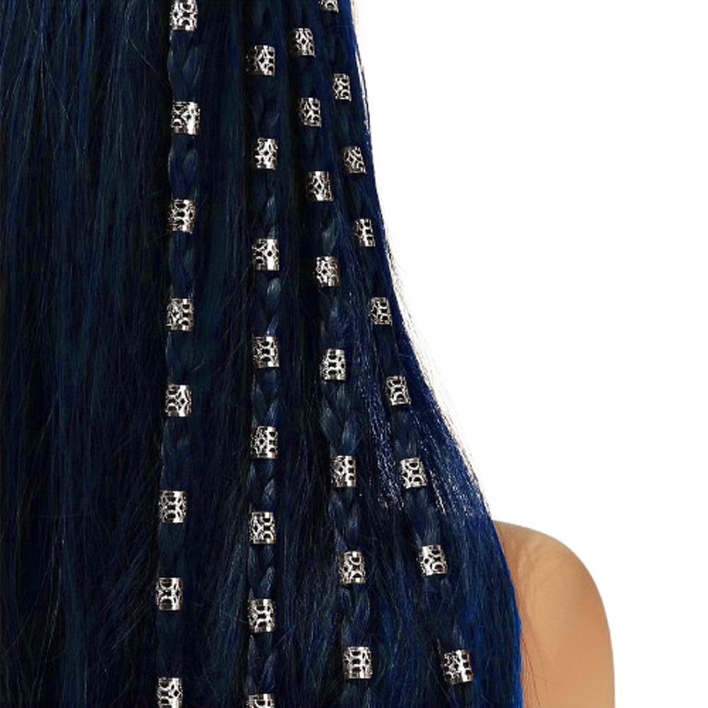 60pcs Dread Locks Hollow Out Hair Ring Metal Cuff Clips Hair Braid Tubes Dreadlocks Beads Women