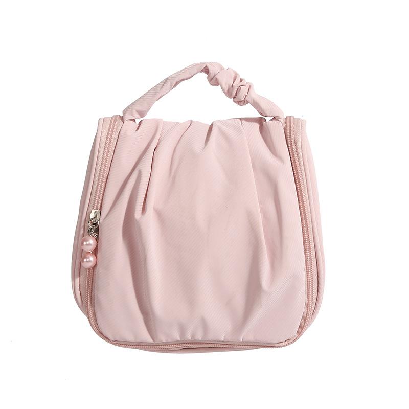 

Симпатичная жемчужная большая вместительная переносная косметичка многофункциональная дорожная сумка для хранения розовый