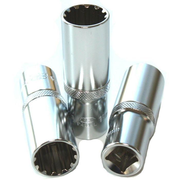 Douille 1/2 pouce, Douille Spline CrV 22mm Longue