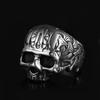 Dropshipping Men's Calvarium Skull Ring Gothic 316L Stainless Steel Biker Ring Motorcycle Band Jewellery Party Gift OSR734