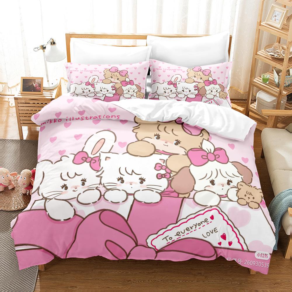 Quilt Cover Three-Piece 3D Digital Printing Single Dormitory