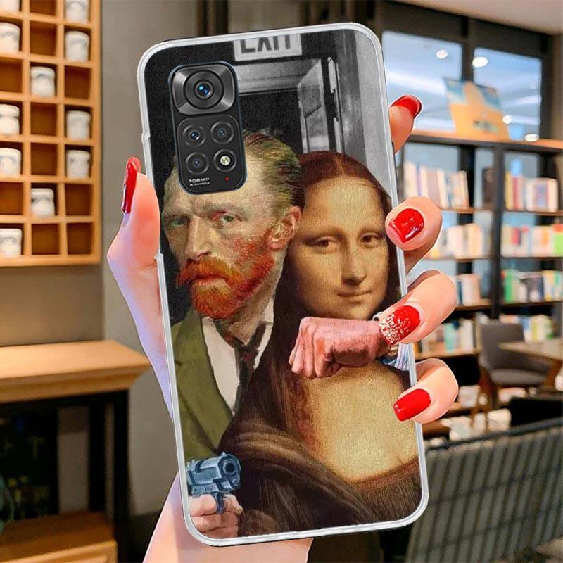 Van Gogh Mona Lisa Funny Art Cover Phone Case For Xiaomi Redmi Note 15 14 13 12 11 10 Pro Plus 14S 12S 11S 11T 11E 10S Soft Fund
