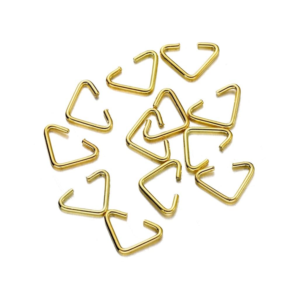 100pcs 6x9mm Iron Triangle Clasps Buckle Loops Connectors Clasps Hooks for DIY Bracelet NecklaceJewelry Making Accessories